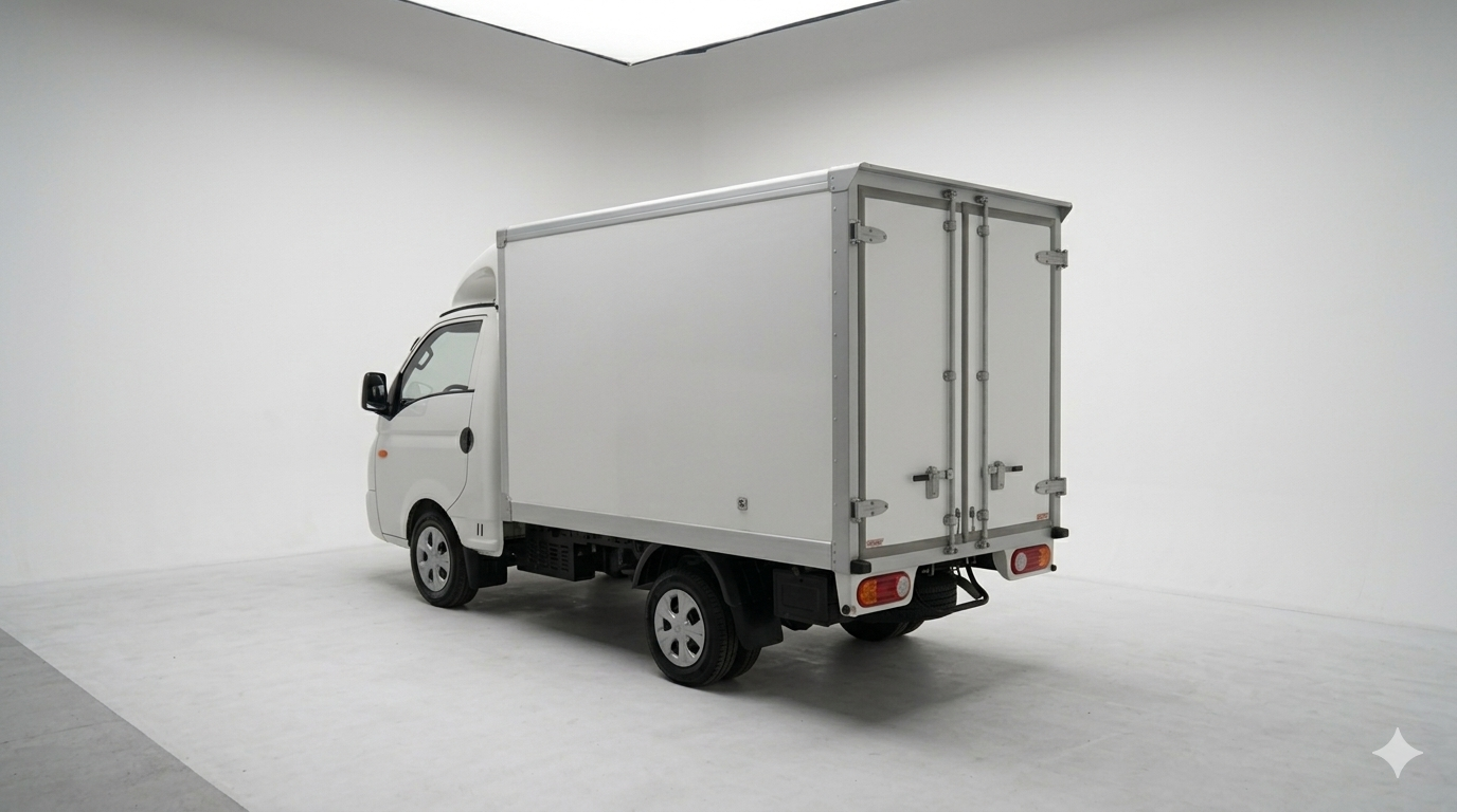 Cajón del camión de mudanzas Hyundai Porter para transporte seguro de muebles
